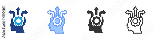 Career Options icon set multiple style collection
