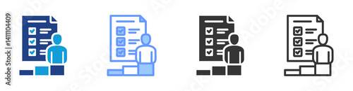 Succession Planning icon set multiple style collection