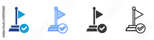 Mentoring Goals icon set multiple style collection
