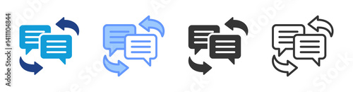 Mentoring Engagement icon set multiple style collection