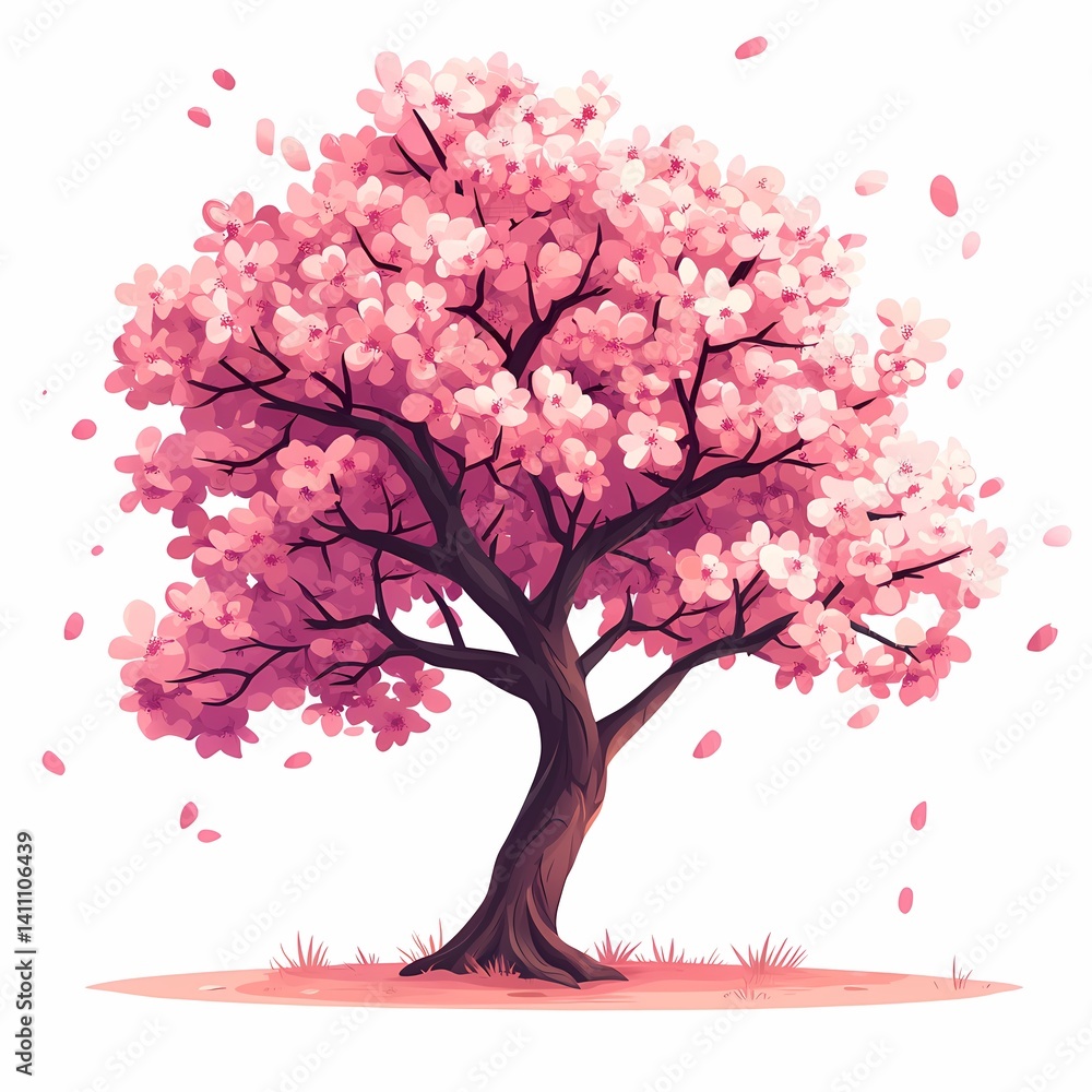 Breathtaking Cherry Blossom Tree in Bloom. Nature's Springtime Painting Breathtaking Cherry Blossom Tree in Bloom. Nature's Springtime Painting