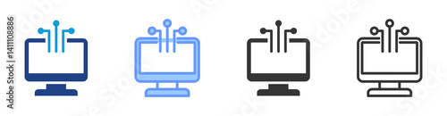 Gateway icon set multiple style collection