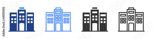 Department Store icon set multiple style collection