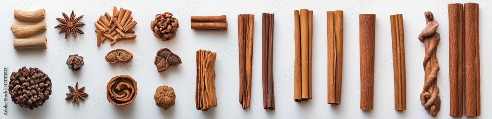 Obraz premium Assorted Dried Spices and Cinnamon Sticks