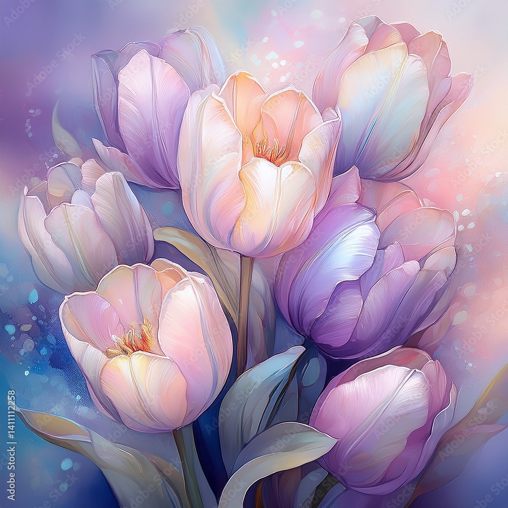 Obraz premium Tulpen Hintergrund