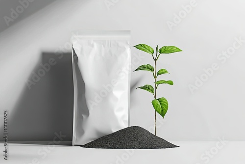 Detailed Color Image of Organic Plant Fertilizer Packaging for Delivery