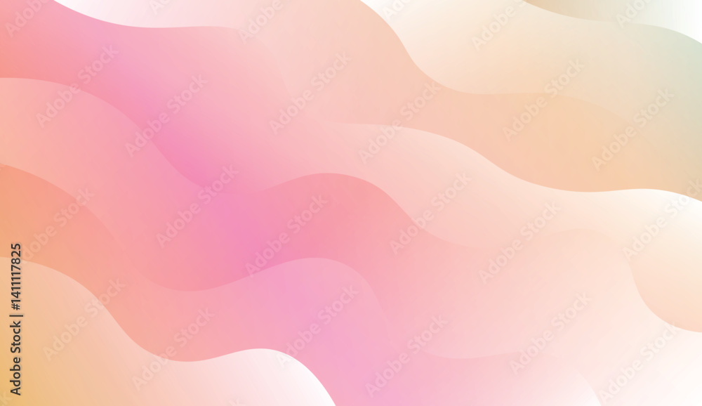 Fototapeta premium Template Modern Background With Curves Lines. Design For Cover Page, Poster, Banner Of Websites. Vector Illustration with Color Gradient.