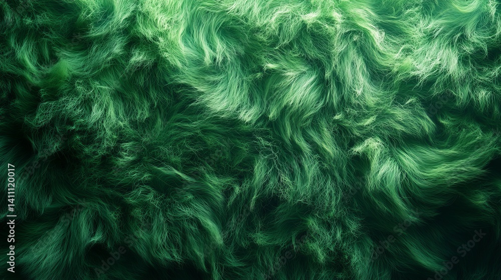 Obraz premium Lush Green Aquatic Plant Texture Background for Design