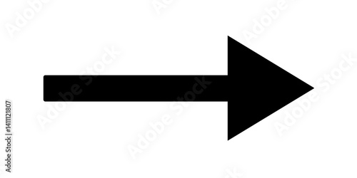 Icône de flèche noire en vecteur PNG ou SVG - Black arrow pointing sideways, icon vector on a transparent background SVG and PNG format