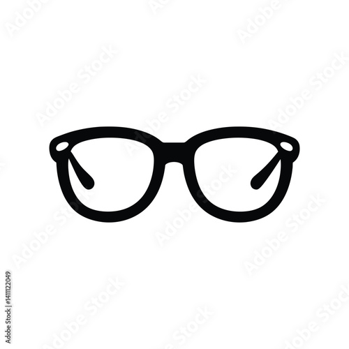 Simple Retro Glasses Isolated on Transparent Background Eye Protection