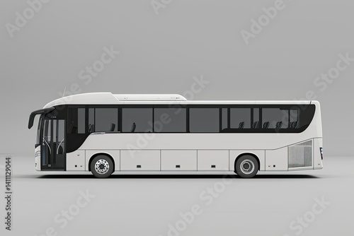 High Detail Image of Modern Tourist Bus 3D Rendering
