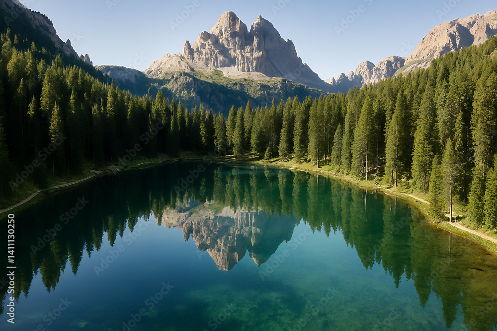 mountain reflection in lake mountain reflection in lake