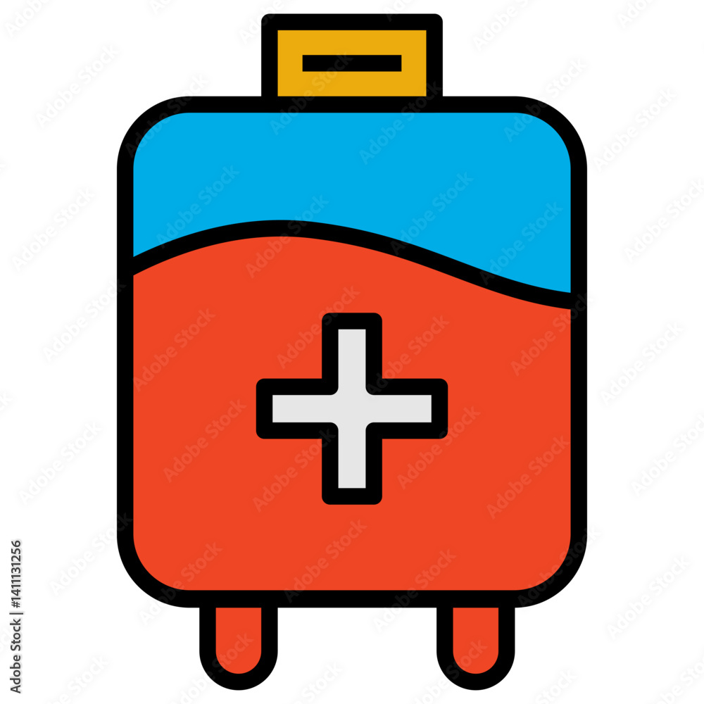 Fototapeta premium blood bag Filled outline icon. Editable stroke. 