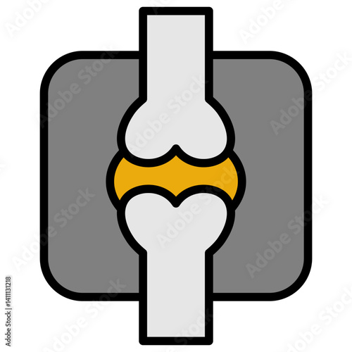 Skeletal joint Filled outline icon. Editable stroke. 