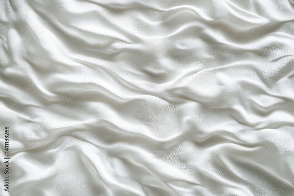 Fototapeta premium Soft, white fabric with flowing, elegant folds