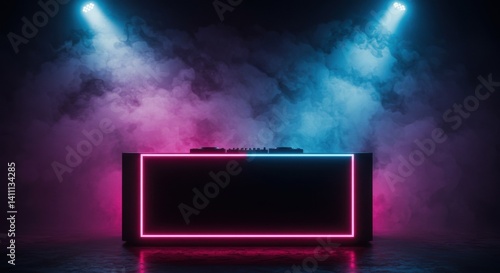 Neon DJ booth