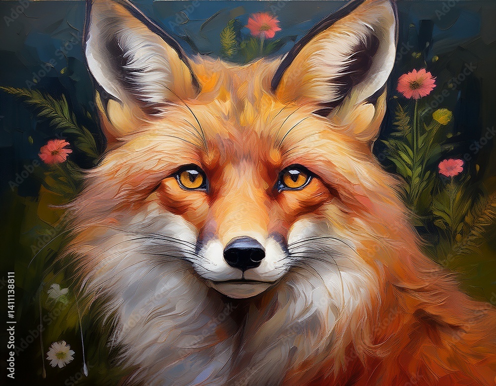 Obraz premium Ölgemälde Fuchs