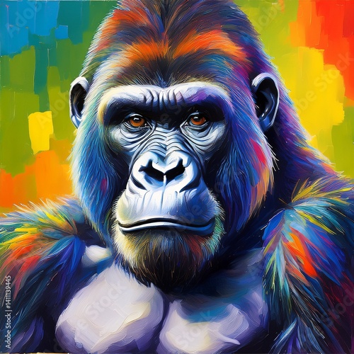 Wallpaper Mural Ölgemälde Gorilla Torontodigital.ca