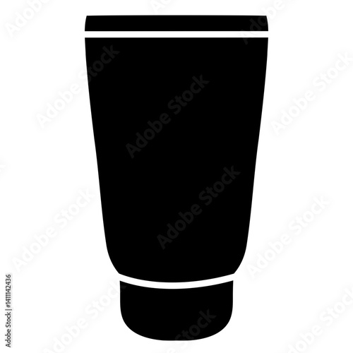 vector illustration of a cosmetic tube bottle