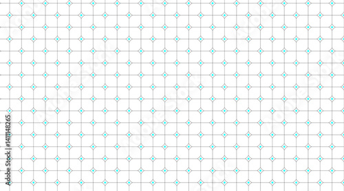Seamless pattern background with line shape | Abstract texture template with square, star for corporate, banner, poster, luxury, decoration, premium | Vector minimal design with cyan colour