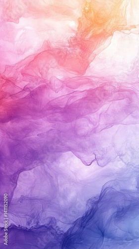 Wallpaper Mural Colorful Abstract Smoke Pattern in Soft Pastel Hues and Gradients Torontodigital.ca