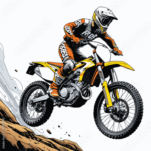 motorcross vector for graphic design