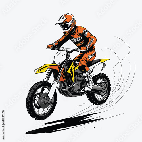 motorcross vector for graphic design