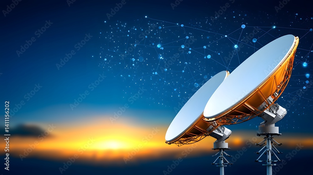 Clean and professional of satellite communication technology Clean and professional of satellite communication technology