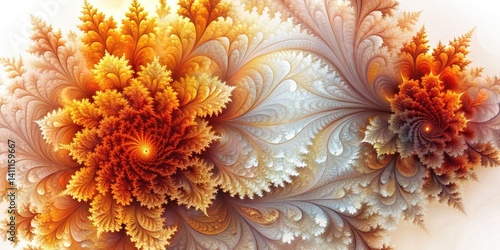 Abstract Fractal Texture: Warm & Cool Tones Low Light Photography