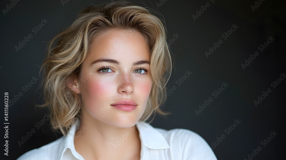 Fototapeta premium portrait of a young woman in a classic fashion style
