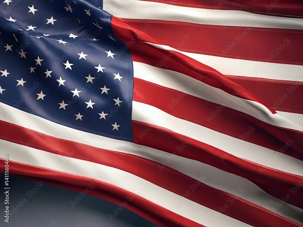 Fototapeta premium 4th July independence day and USA national flag