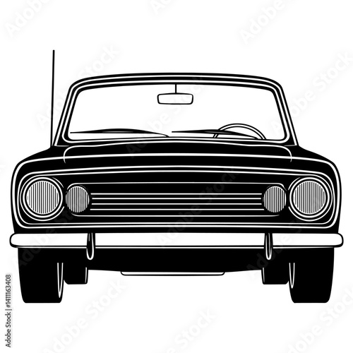 Vintage car illustration automobile vehicle vector