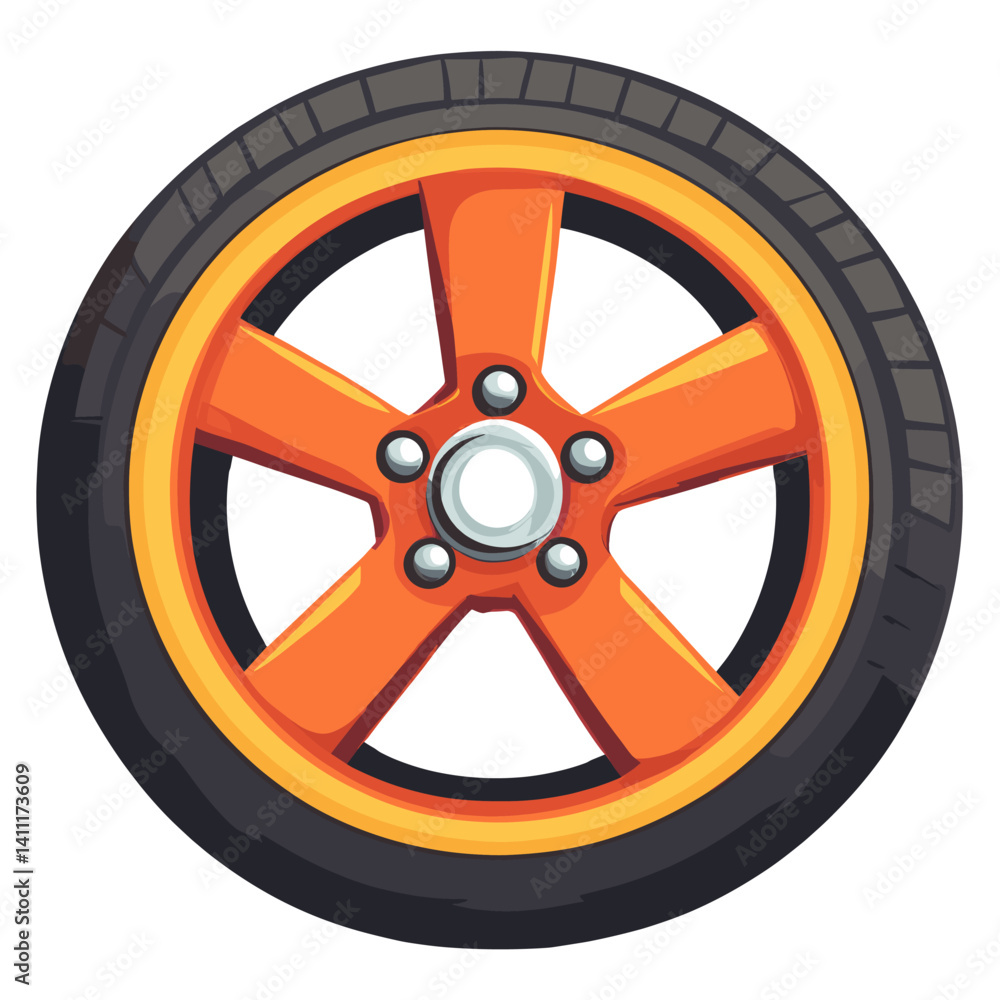 Obraz premium Wheel wheel illustration vehicle vector