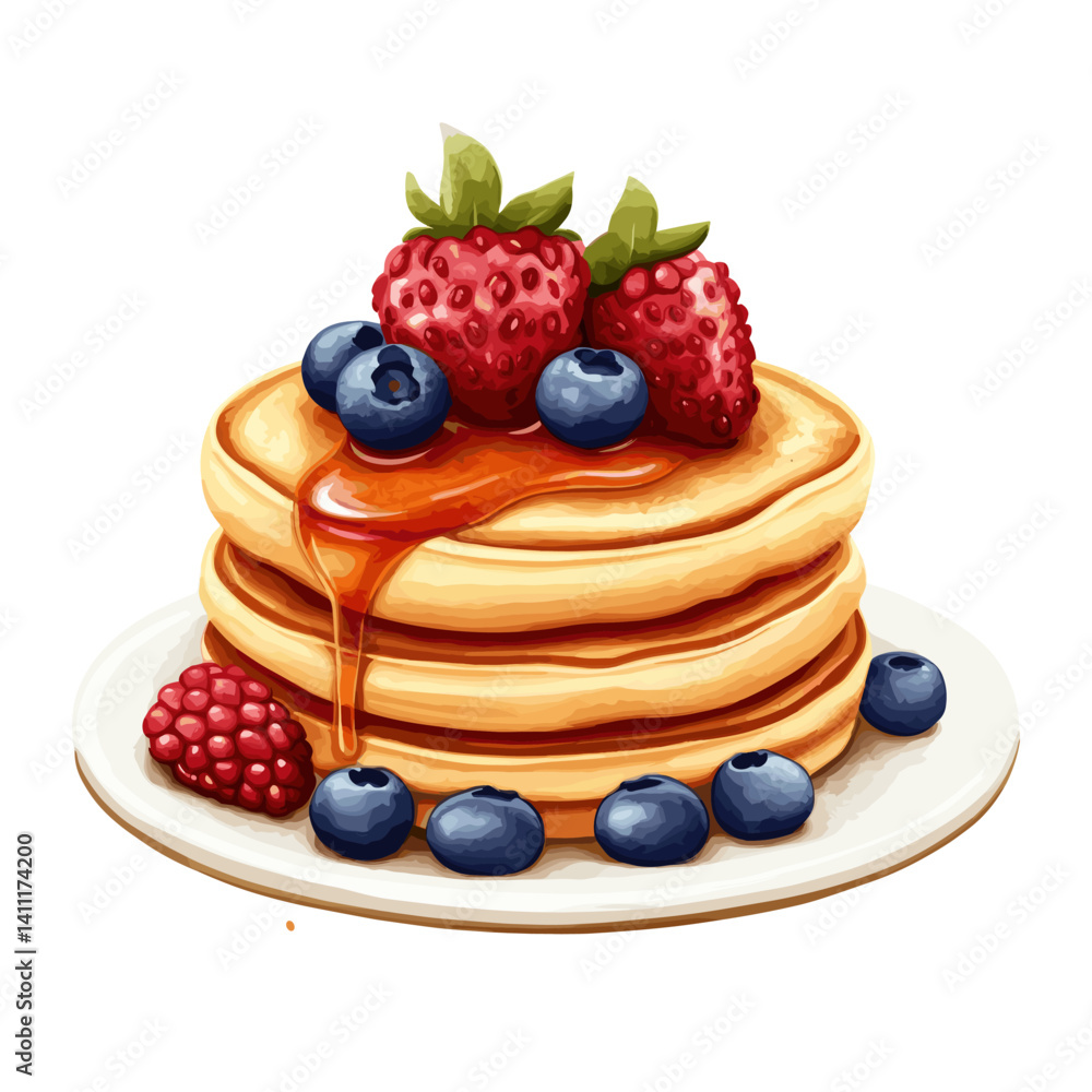 Illustration background white Pancake pancakes vector Illustration background white Pancake pancakes vector