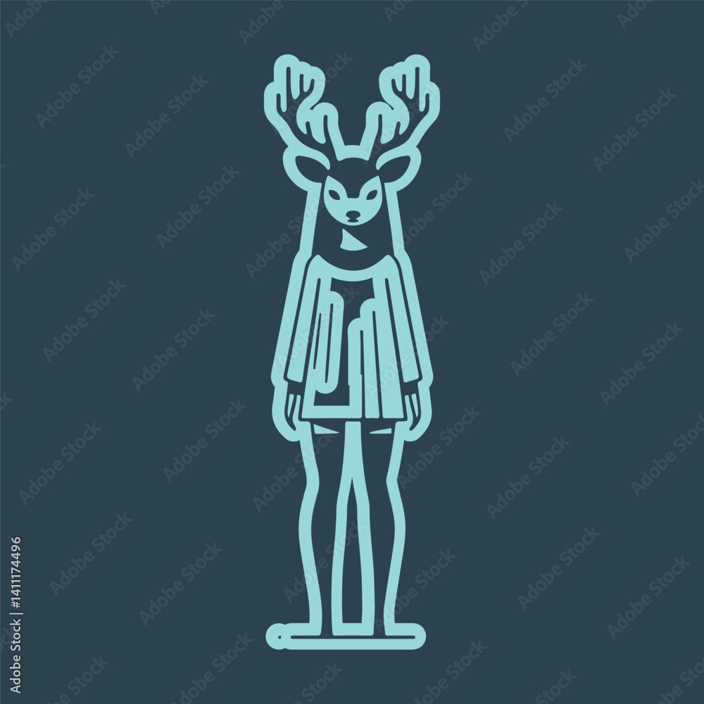 Fototapeta premium vector illustration of a man holding a heart symbol