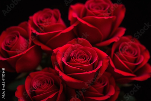 Wallpaper Mural bunch of red roses in a dark room Torontodigital.ca