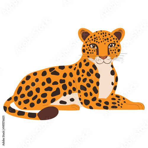 Vector illustration of Leopard wildlife leopard animal vector