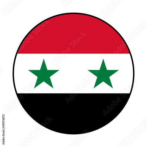 Free Download Flag of Syria. Black loop edge. Syria button flag  icon computer vector illustration design. - GFXLoad