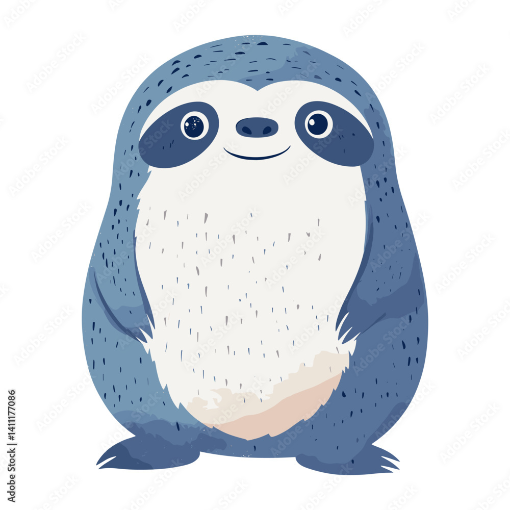 Fototapeta premium Illustration of Sloth cartoon animal sloth vector