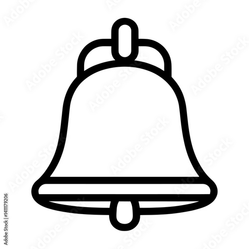 Bell icon minimalist notification illustration vector