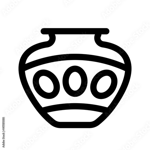 tandoor icon with line style, perfect for user interface projects