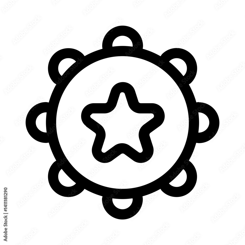 Fototapeta premium simple rangoli icon with line style, perfect for user interface projects