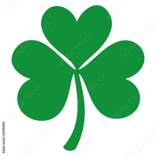 Clover leaf green plant three-leaf vector