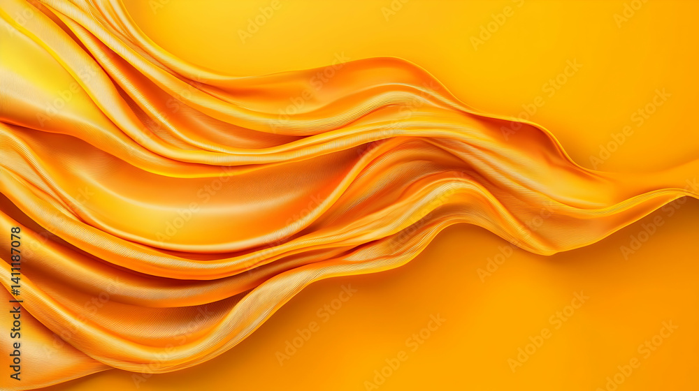 Abstract Flowing Orange Fabric Abstract Flowing Orange Fabric