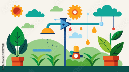 RealTime Adjustments With AI irrigation systems can make realtime adjustments based on changing weather and soil conditions ensuring plants receive the right amount of water at all. Vector
