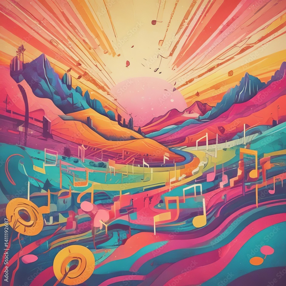 Obraz premium abstract music background