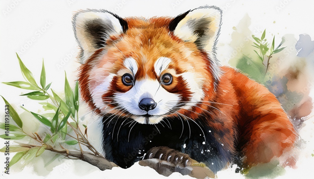 Fototapeta premium Niedlicher roter Pandabär
