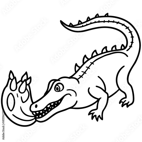 crocodile cartoon illustration