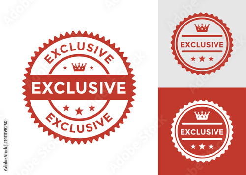 Exclusive badge circle logo template. Suitable for business, promotion, information and product label