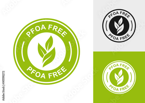 PFOA FREE logo badge template. Suitable for business, product label and information